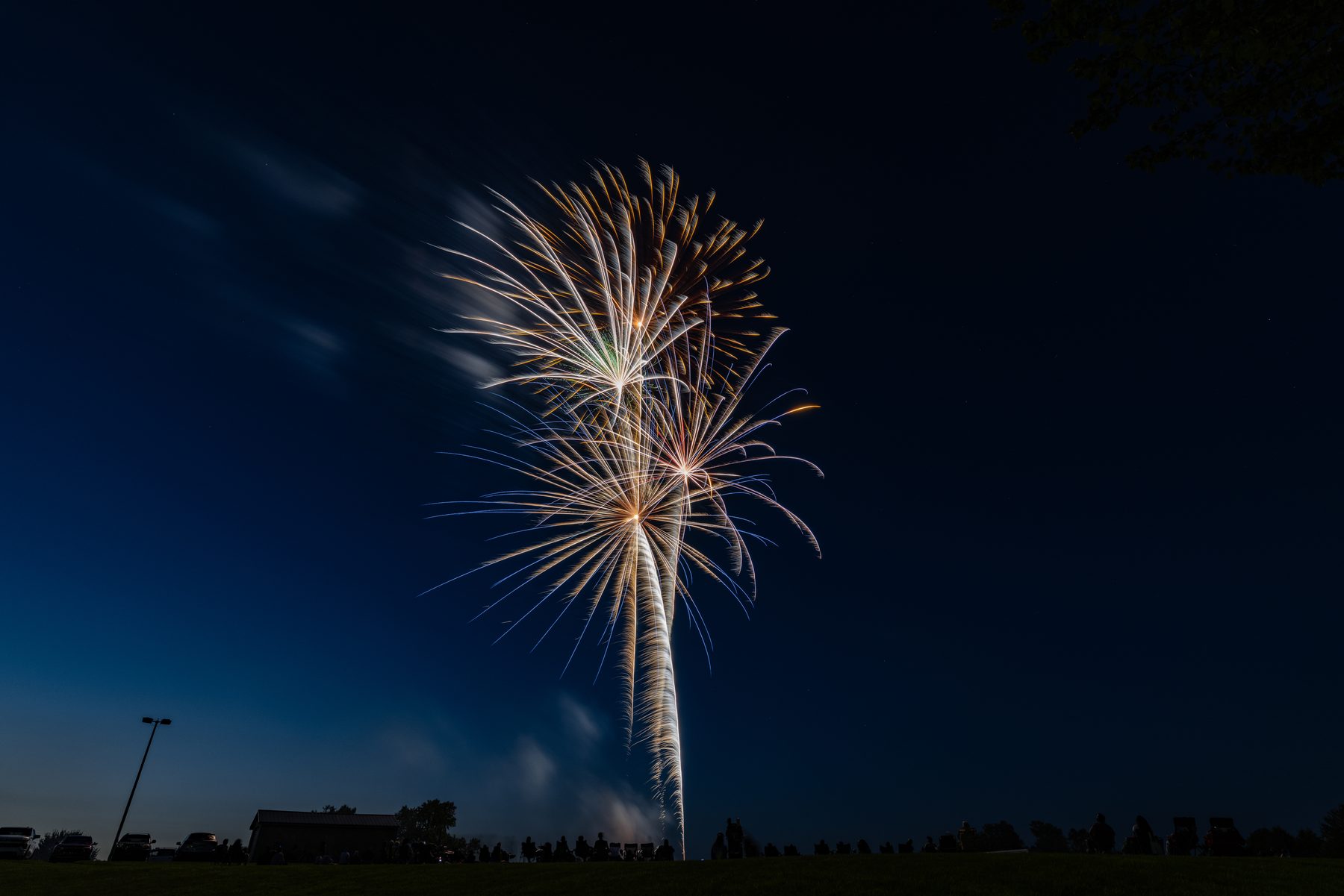 Fireworks over Lancaster, PA on the Fourth of July